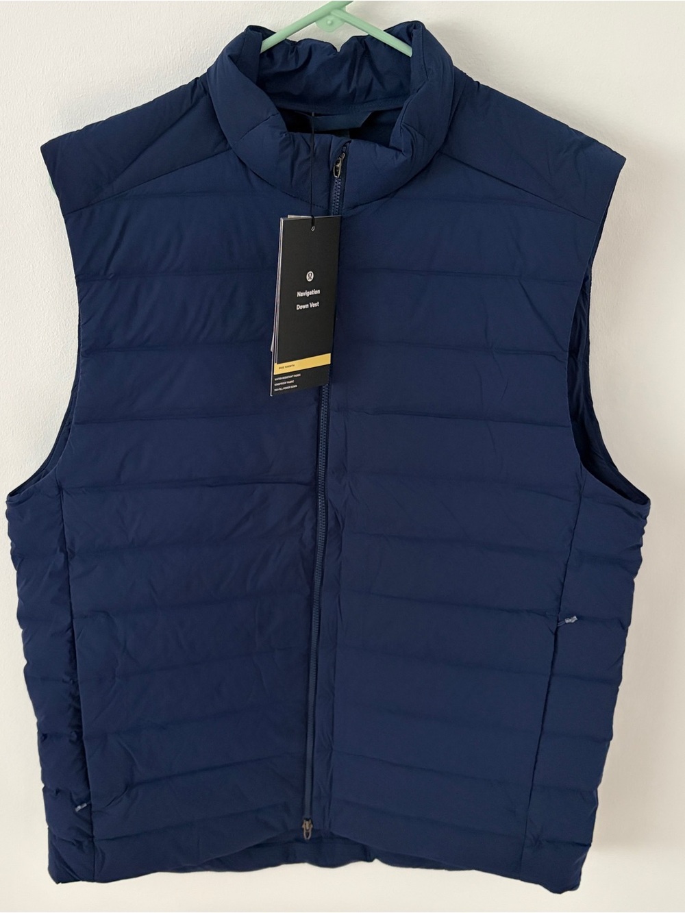 Lululemon Navigation Down Vest Mens M Classic Blue Goose Down Puffer NWT $198*M8